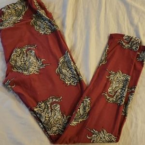 Lula roe one size gently used leggings unicorns